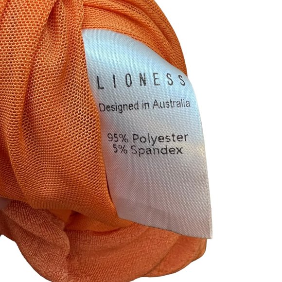 LIONESS The Goddess Orange One Shoulder Ruched Mini Dress - Picture 3 of 5